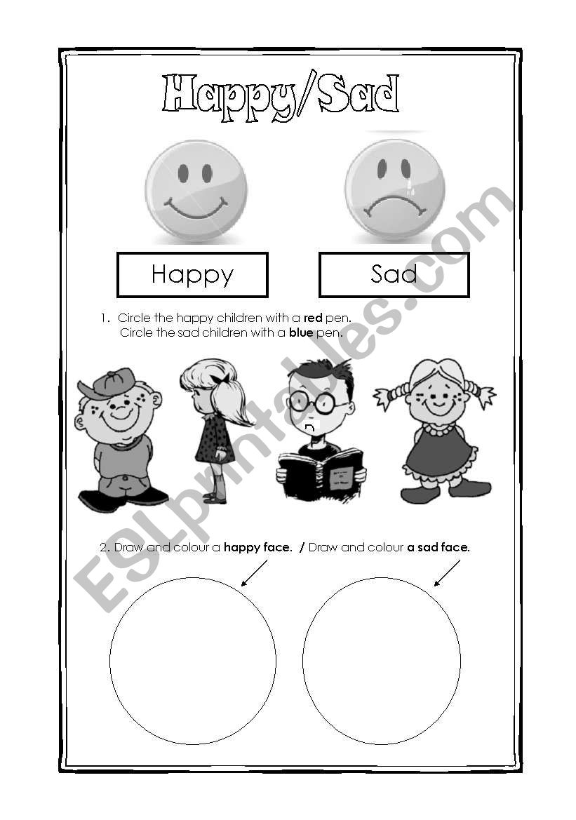 Happy or Sad worksheet