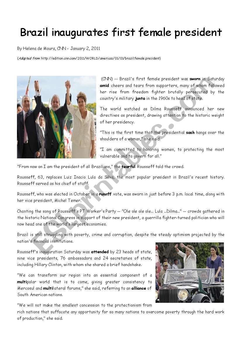 BrazilÂ´s First Female President