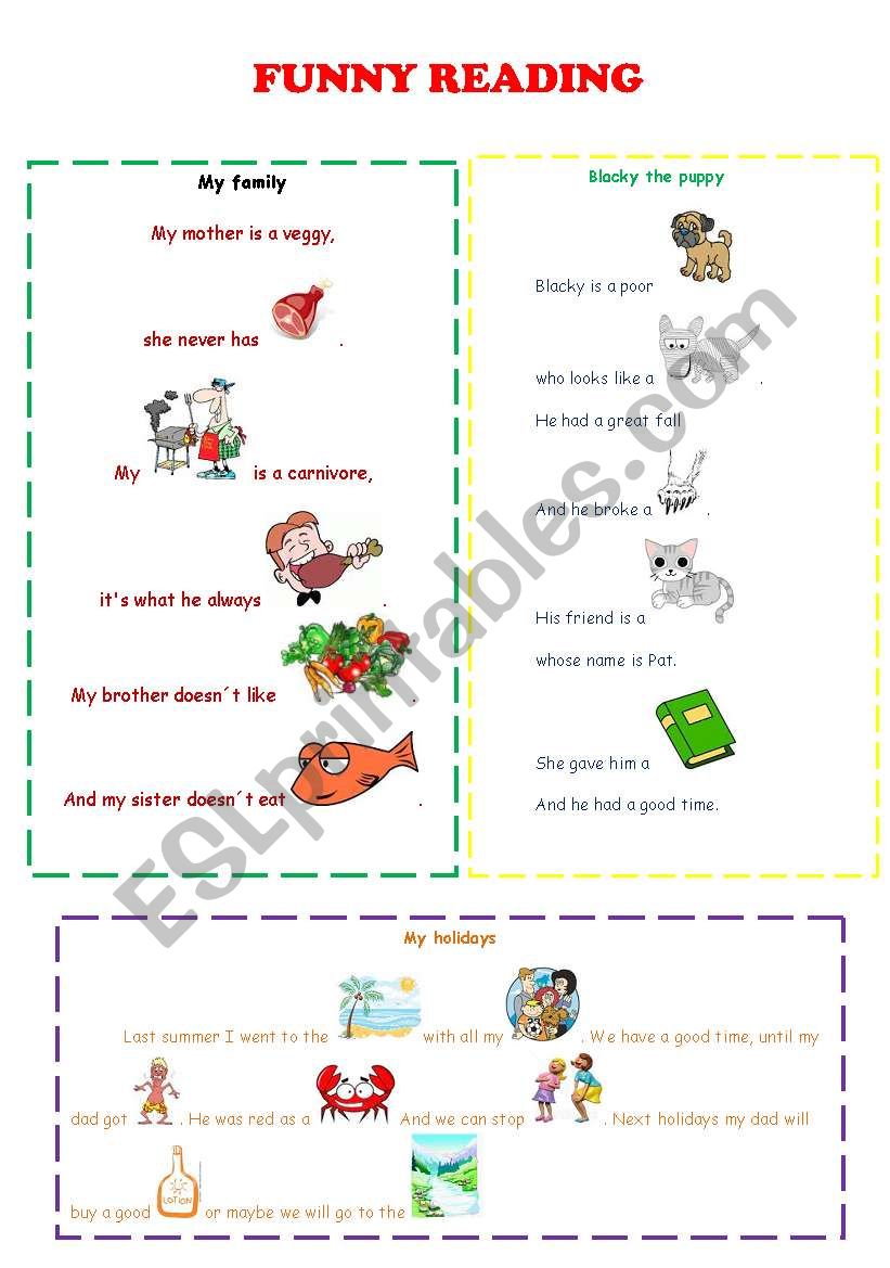 FUNNY READING worksheet