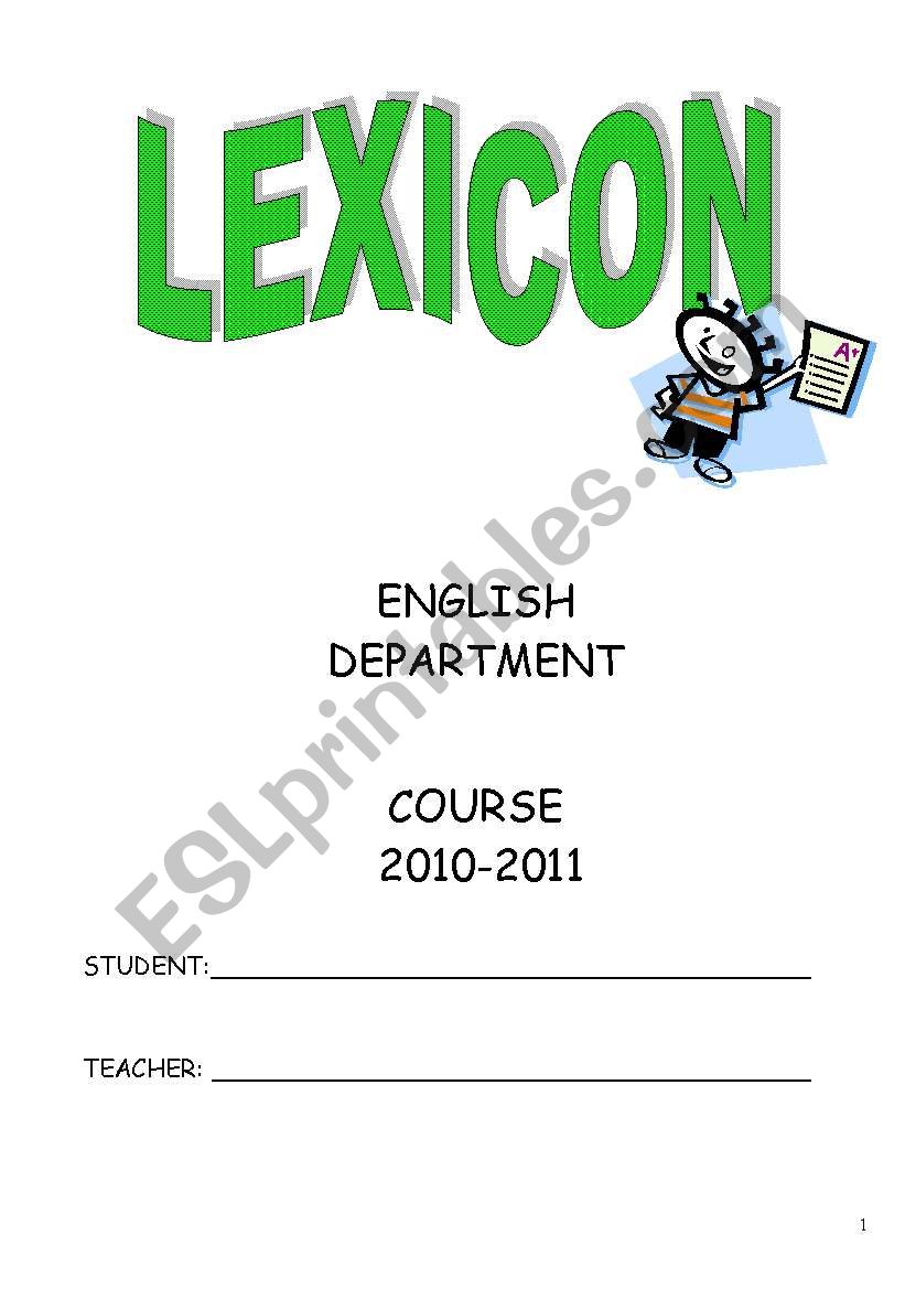 Lexicon  for special needs students (Part 1)