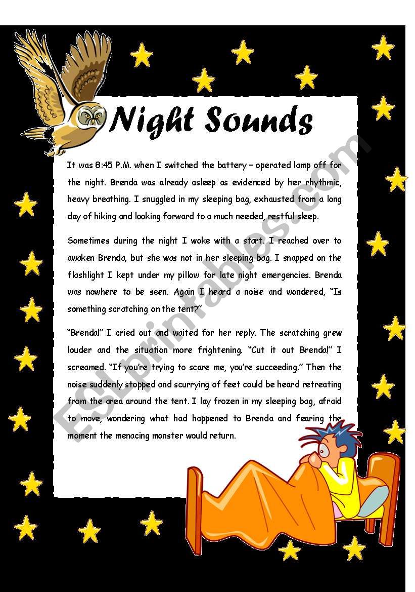 Night Sounds - READING COMPREHENSION
