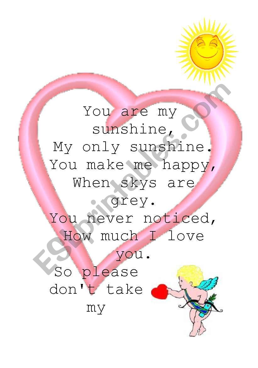 valentines day-your my sunshine