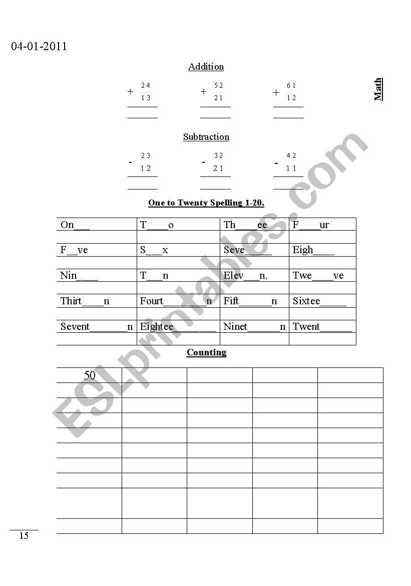 english worksheets english urdu work sheet