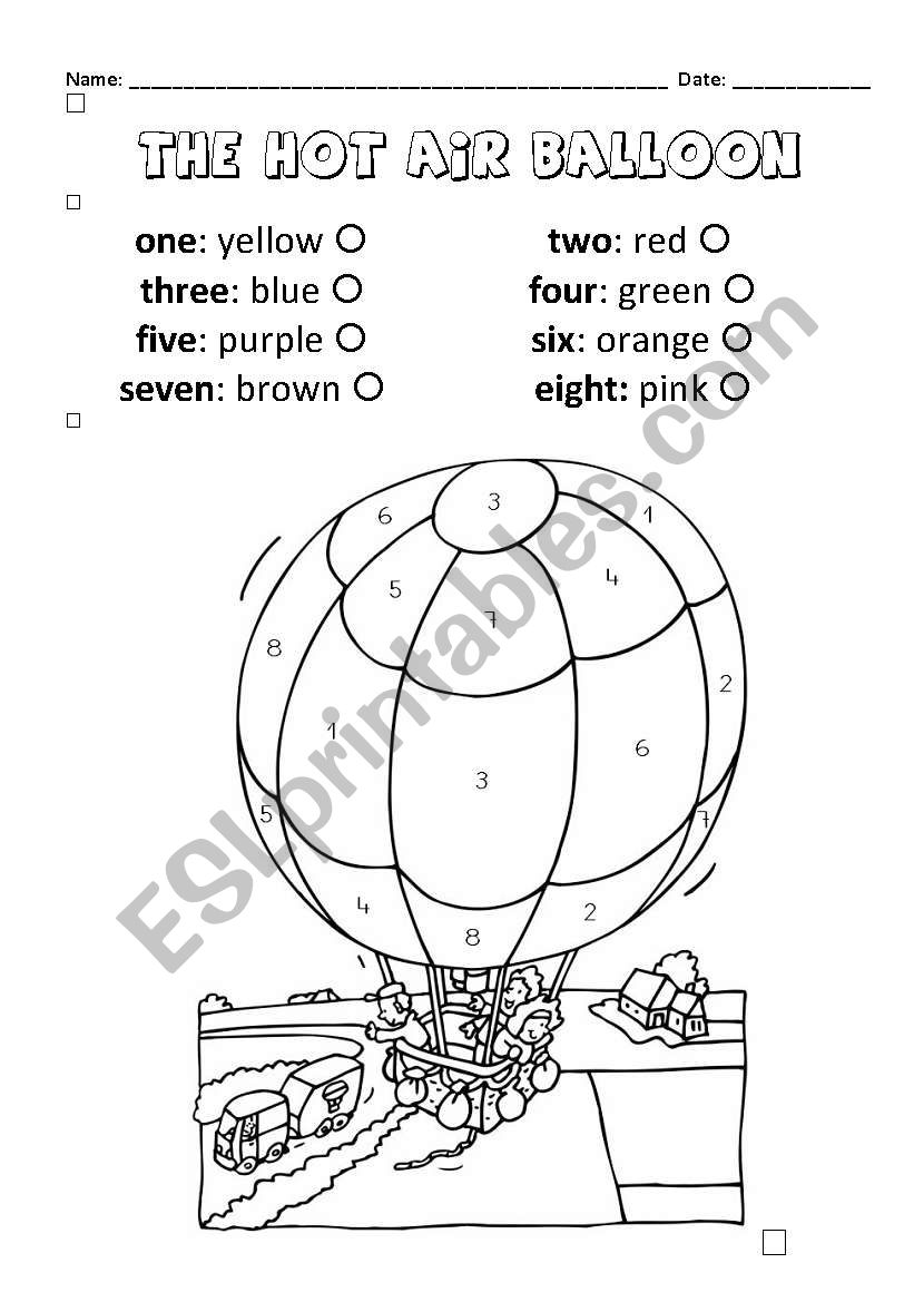 The Hot-Air Balloon worksheet