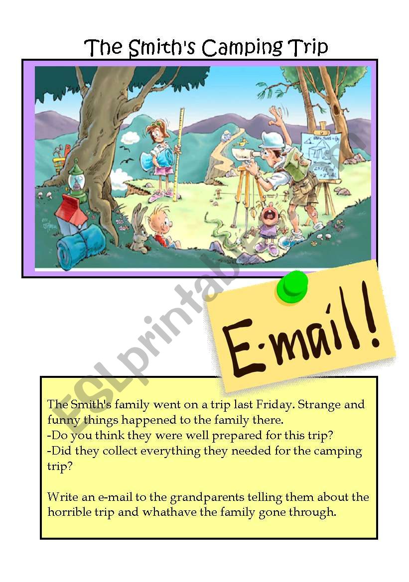 The SmithÂ´s Camping trip worksheet