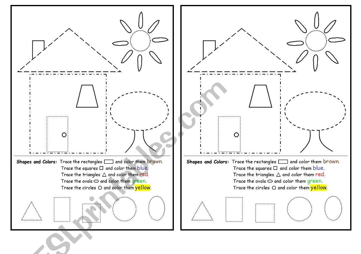 Shapes and Colours worksheet