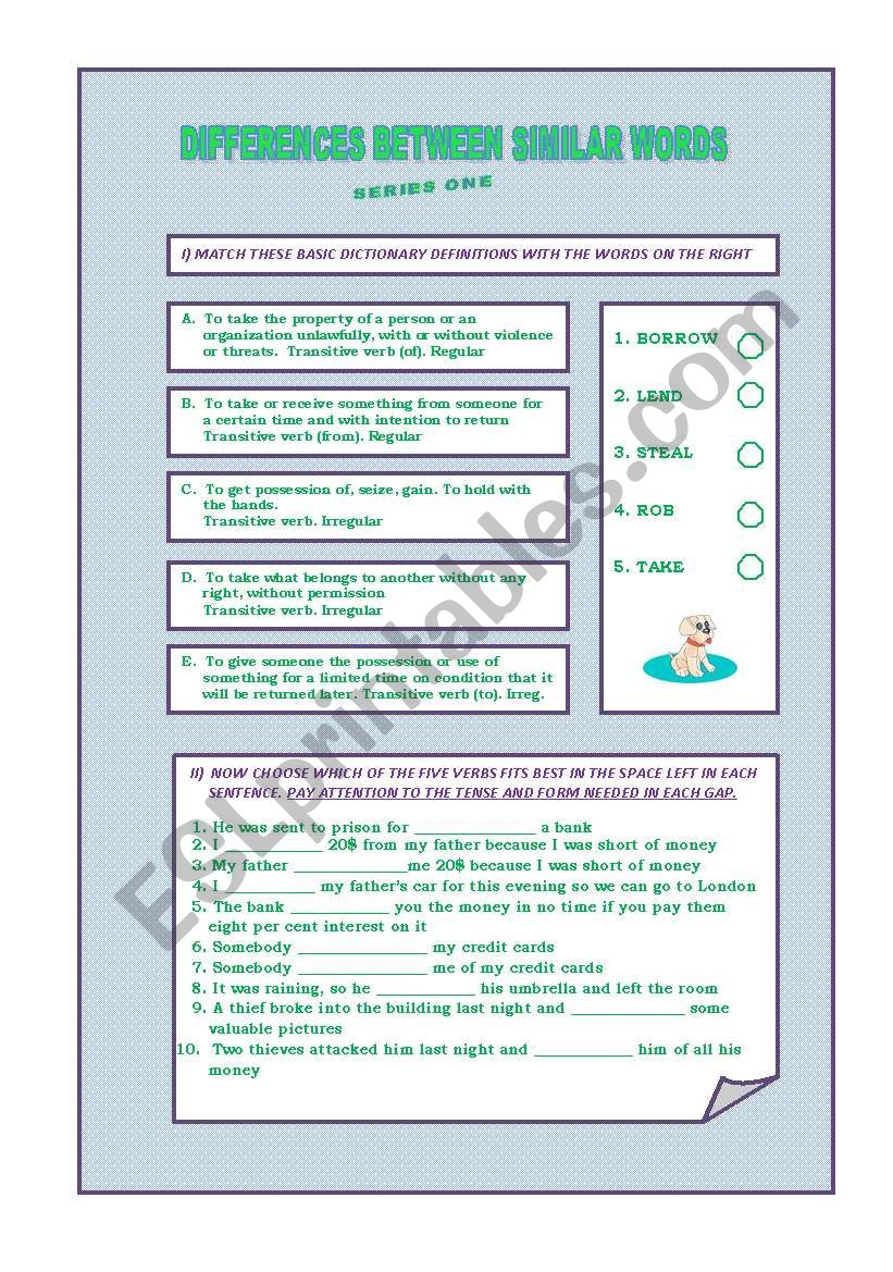 DIFFERENCES BETWEEN SIMILAR WORDS (2)