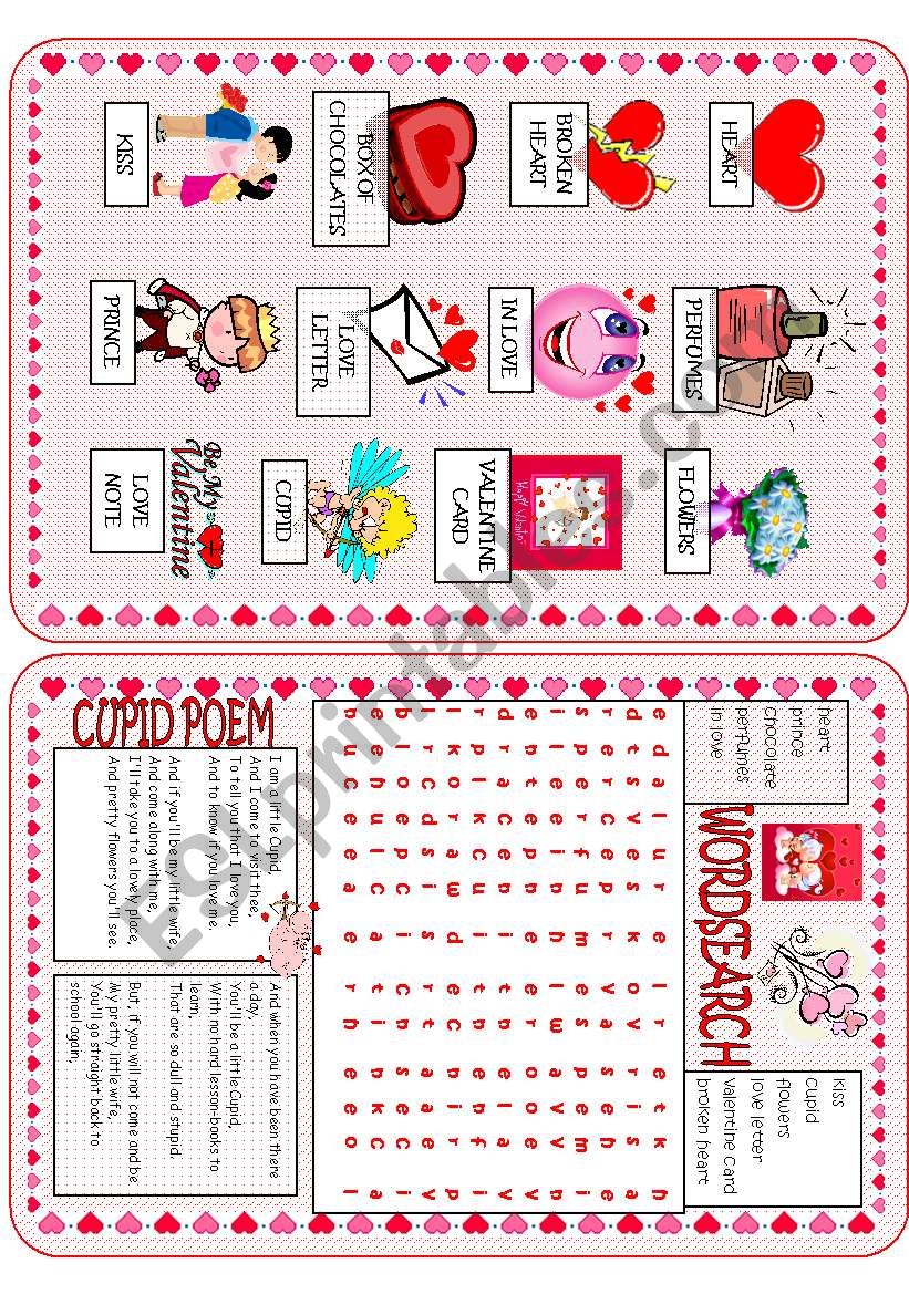 St Valentines Day worksheet