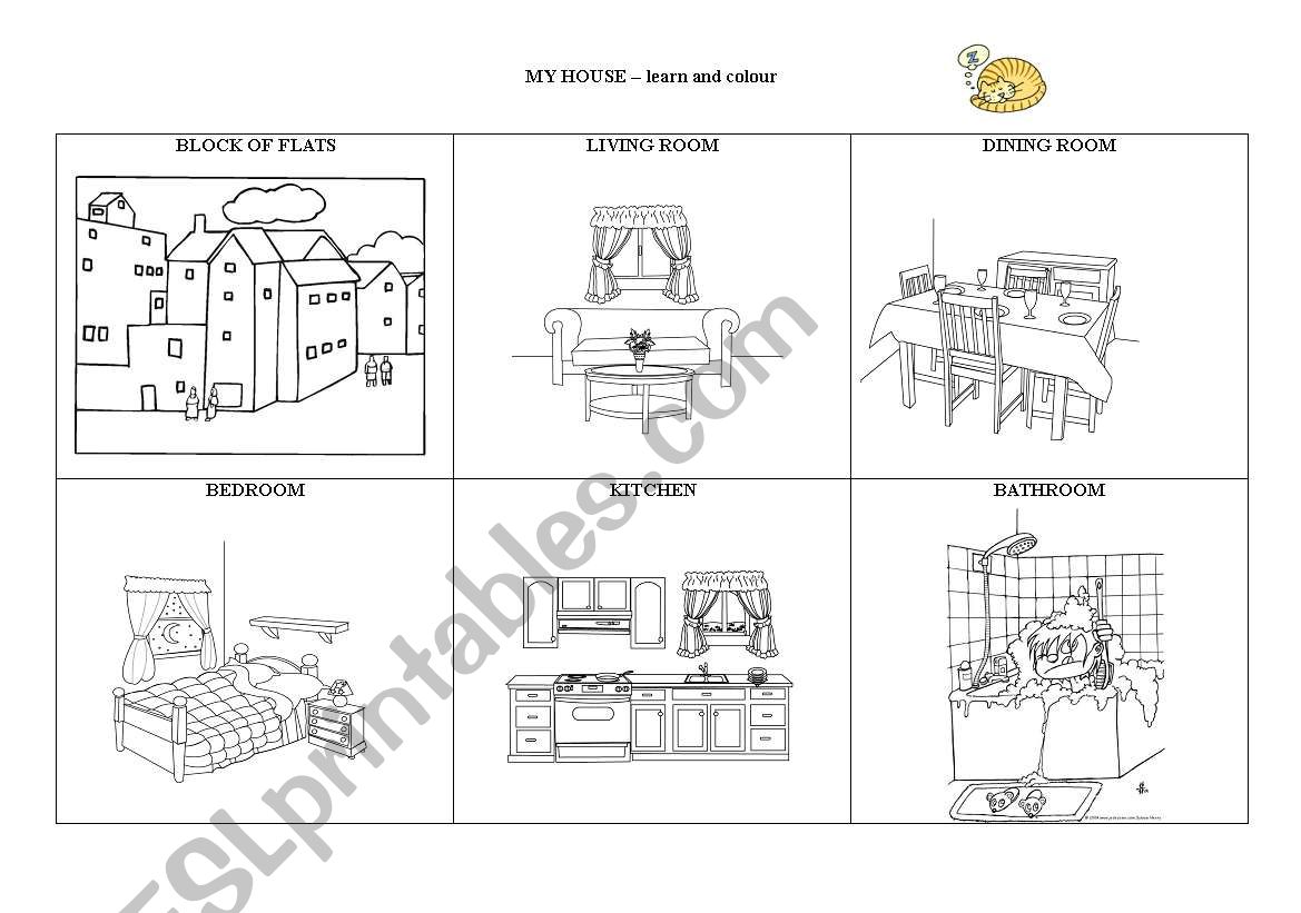 My House worksheet