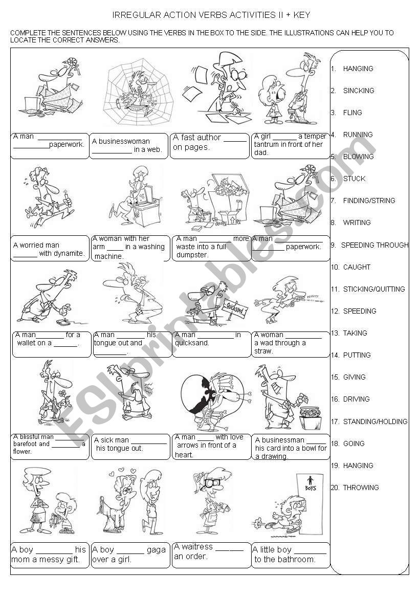 irregular-action-verbs-ii-activities-key-included-esl-worksheet-by-ell