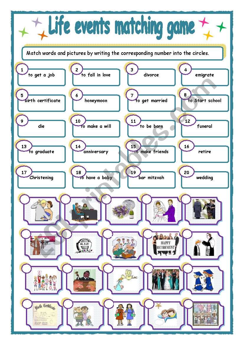 Life events matching game (05.01.2011)