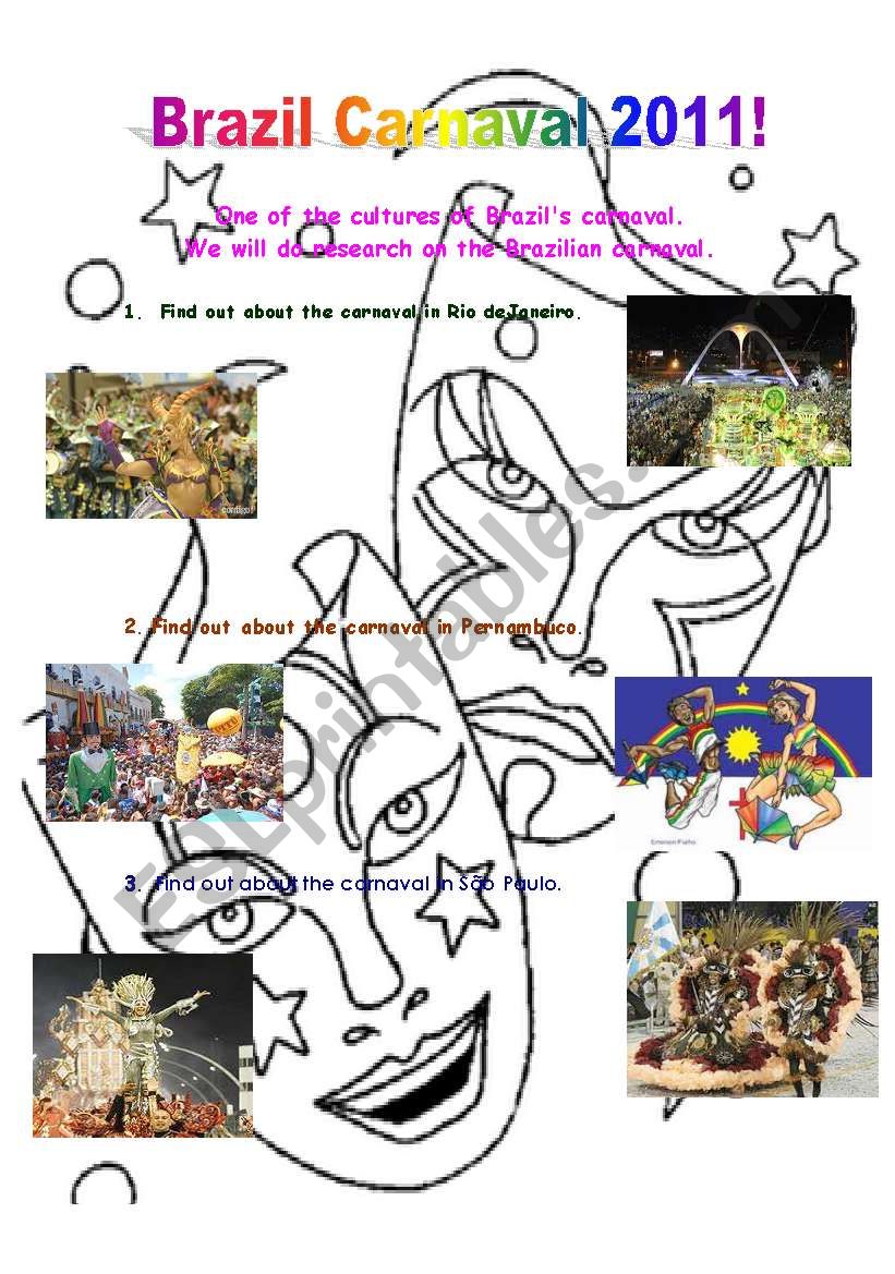 Brazil Carnaval 2011 worksheet