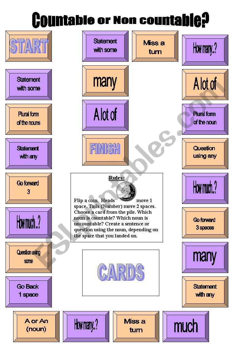 Count Non Count Review Game Part 1 