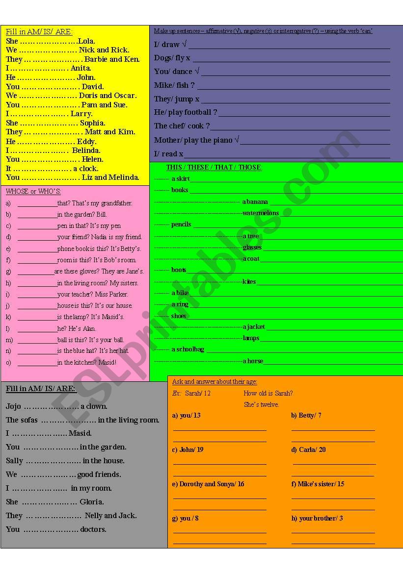 Easy practice  worksheet