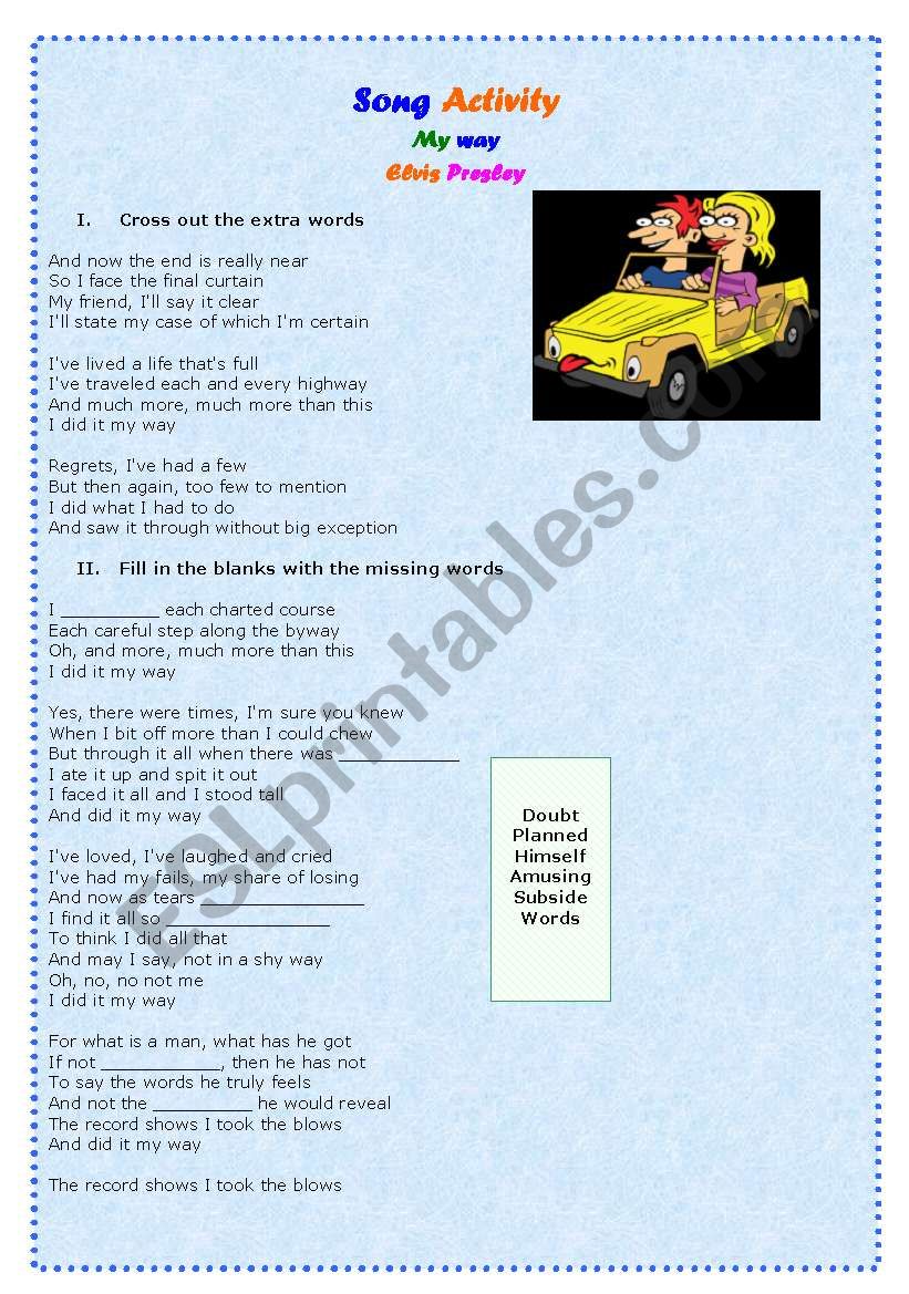 My way worksheet