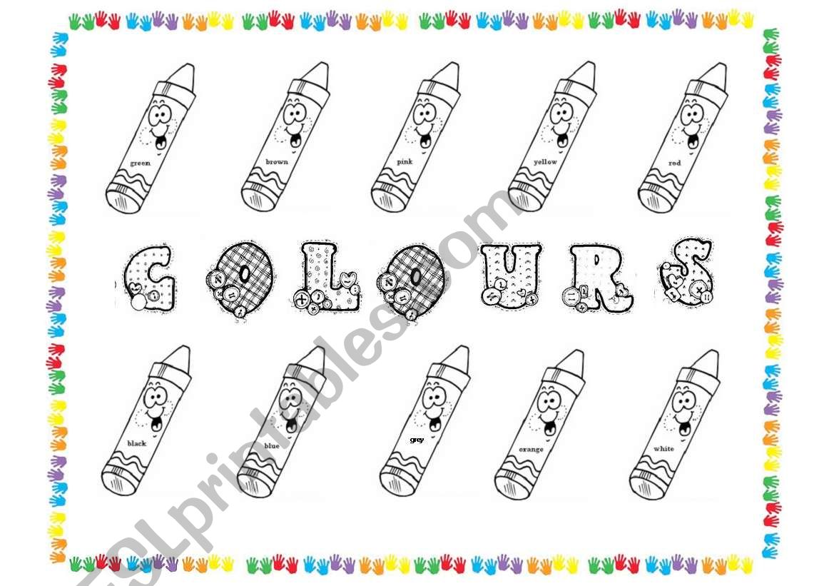 COLOURS worksheet