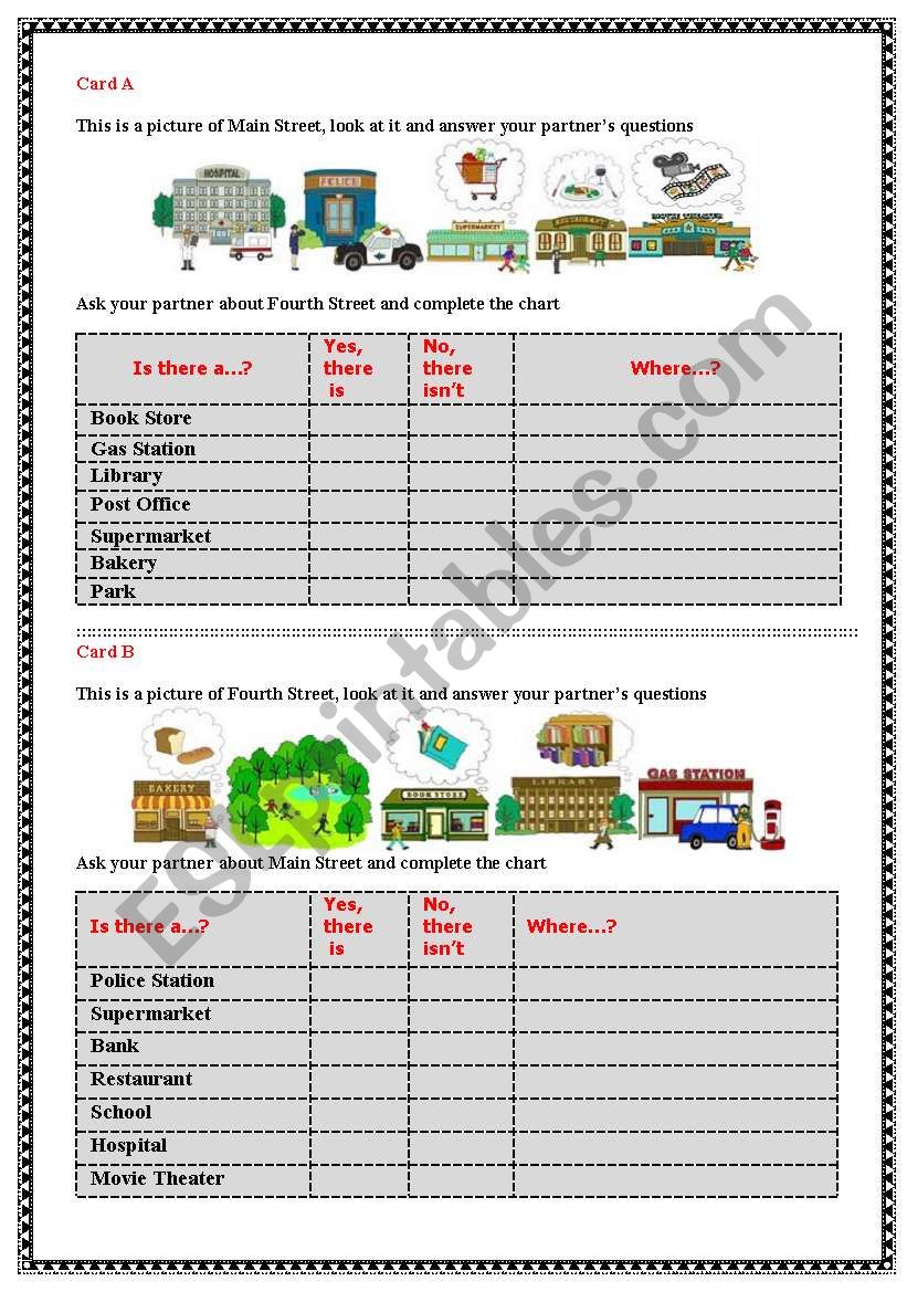 Info gap activity  worksheet