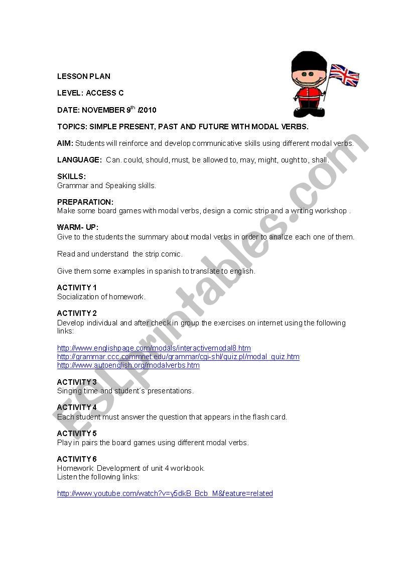 LESSON PLAN worksheet