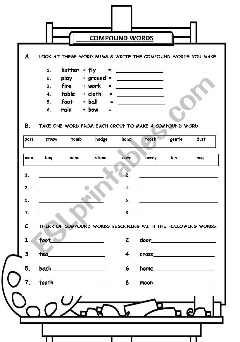 COMPOUND WORDS worksheet