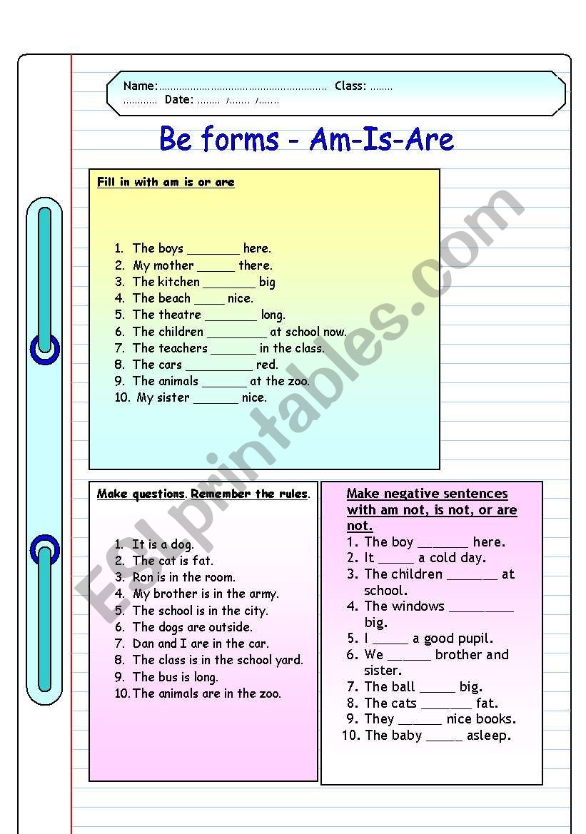 Be forms worksheet