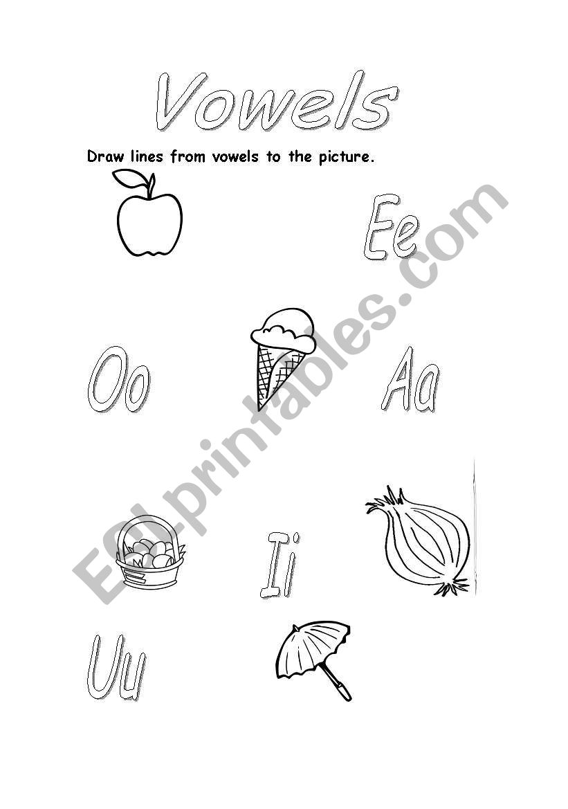 Vowels. worksheet