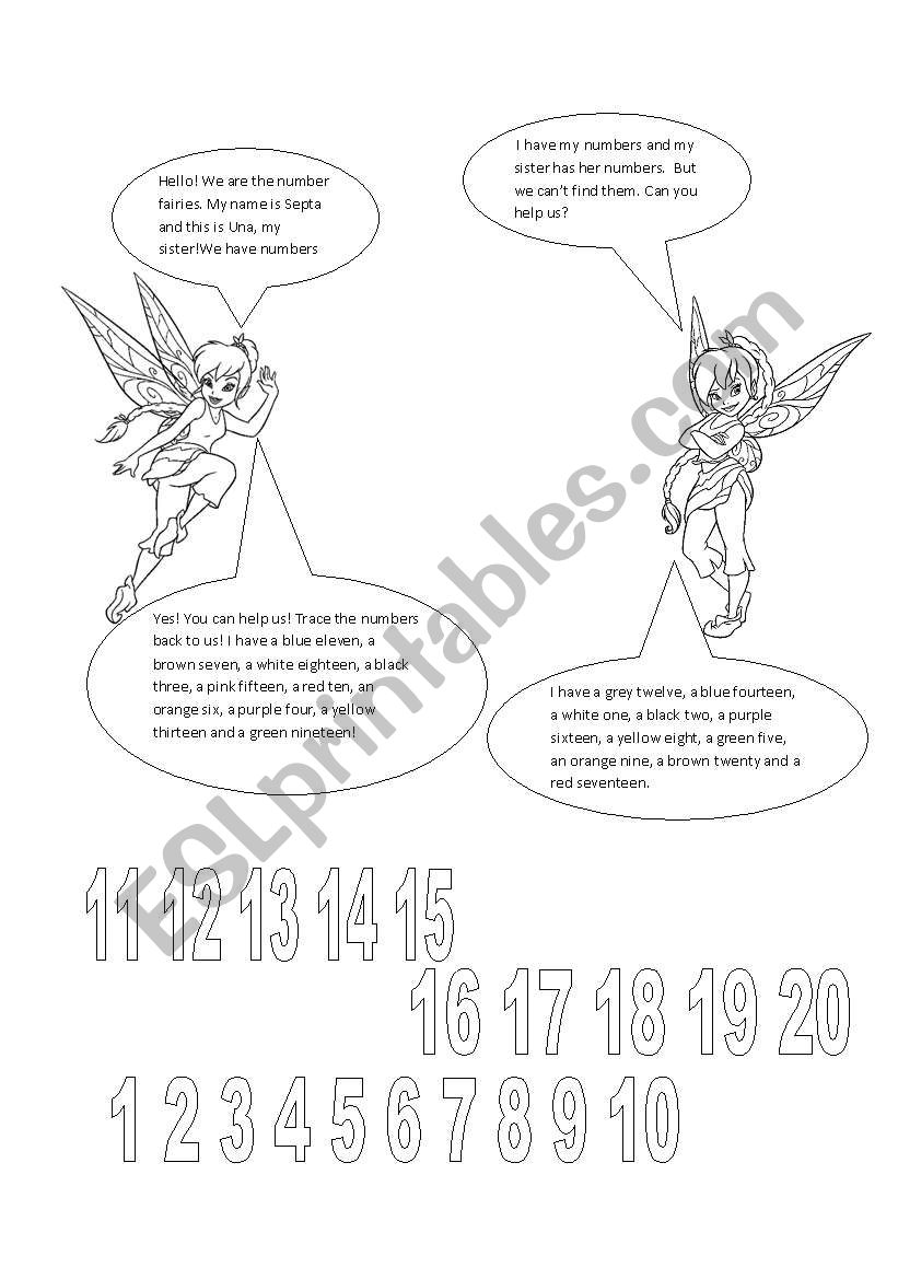 Number fairies worksheet