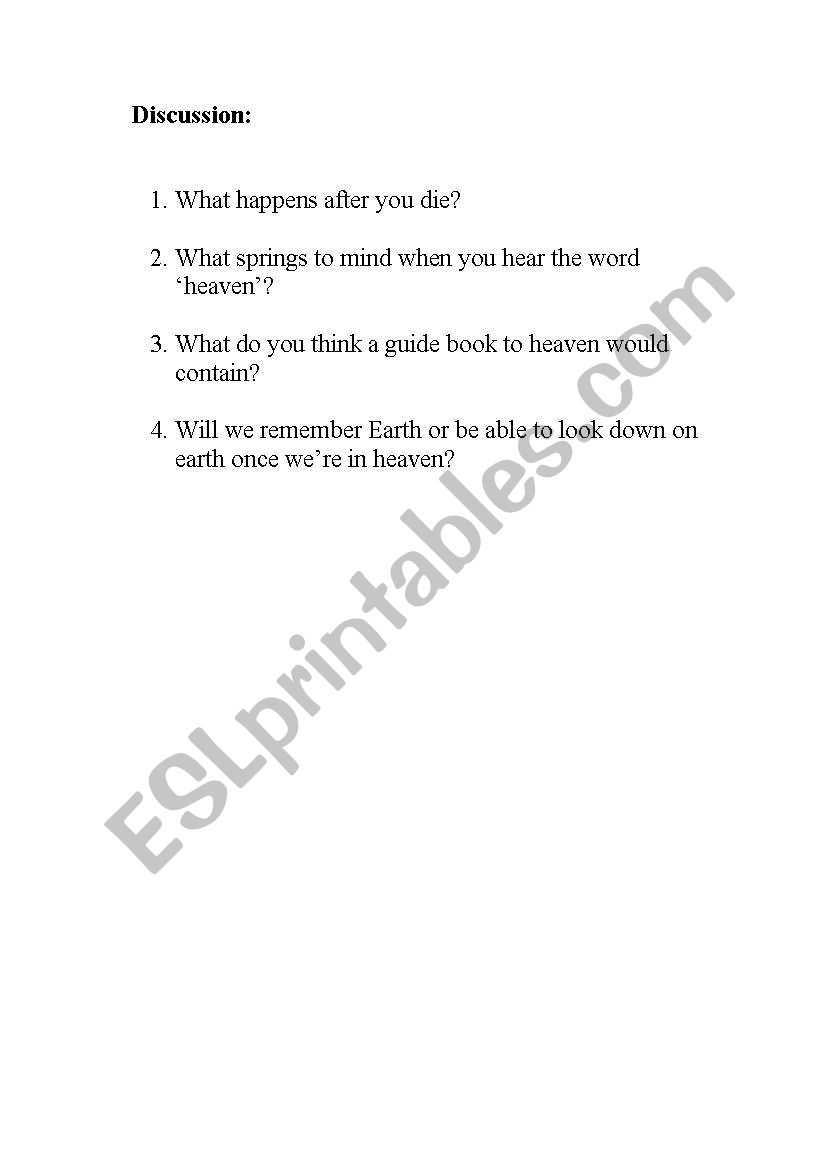 Â´Moving on - Is There Life After Death?Â´ - C1 / C2 (advanced) model lesson + lesson report