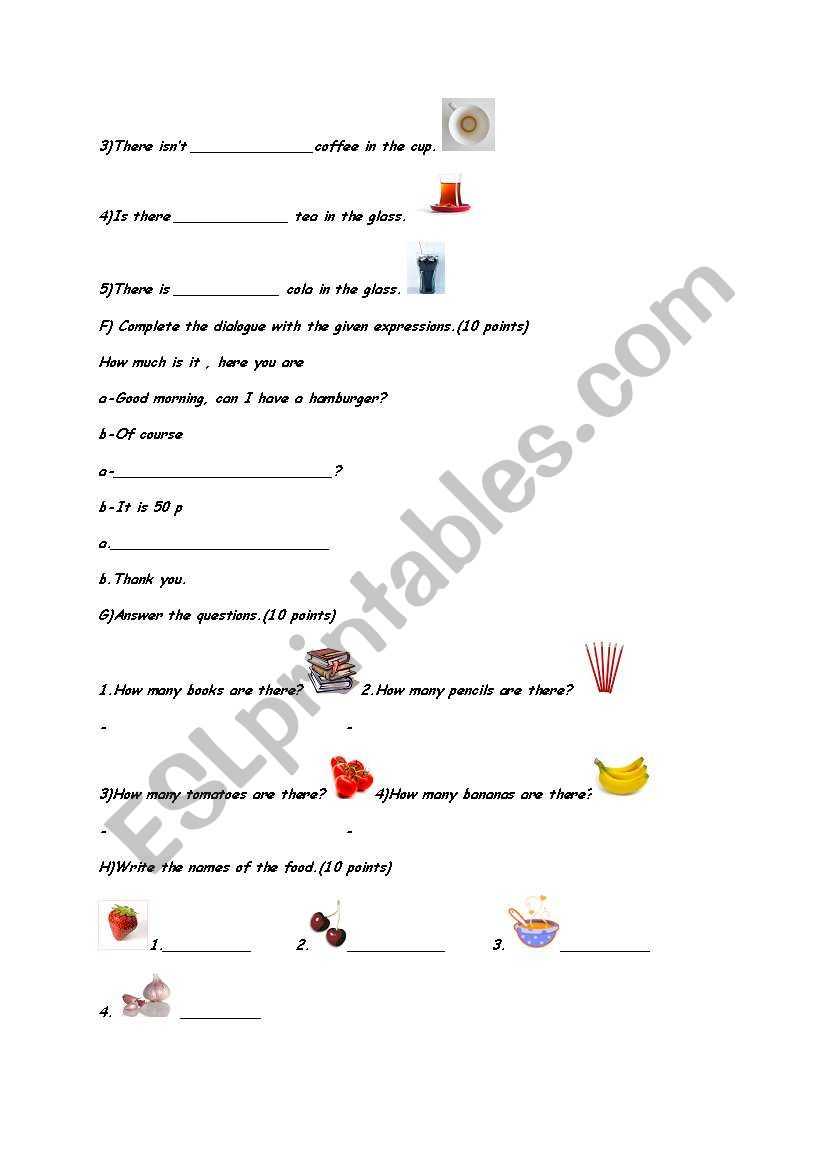 5th grade quiz paper worksheet