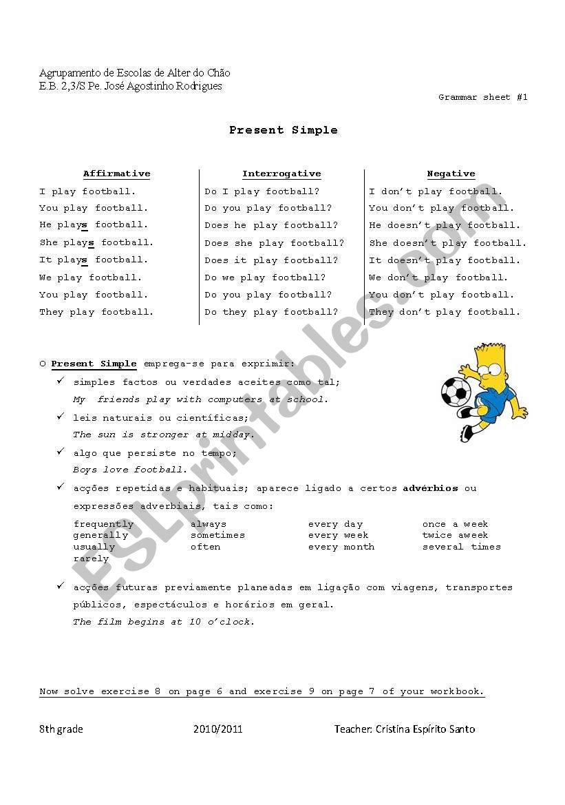 present simple worksheet