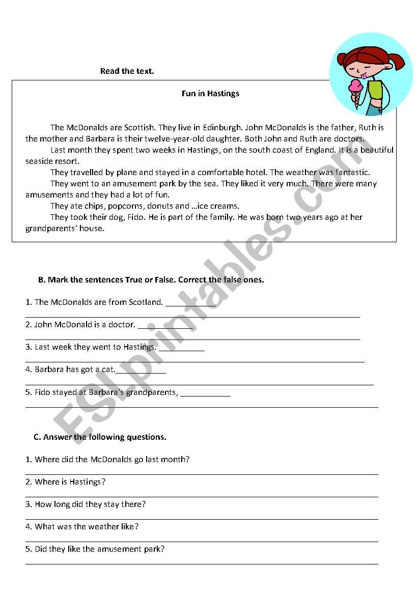 test your english worksheet