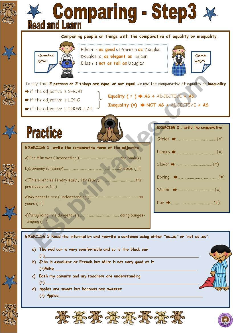 COMPARING - Step3 worksheet