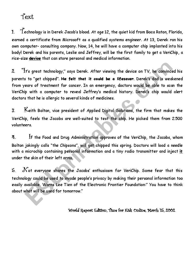 End-of-term test level 4 worksheet