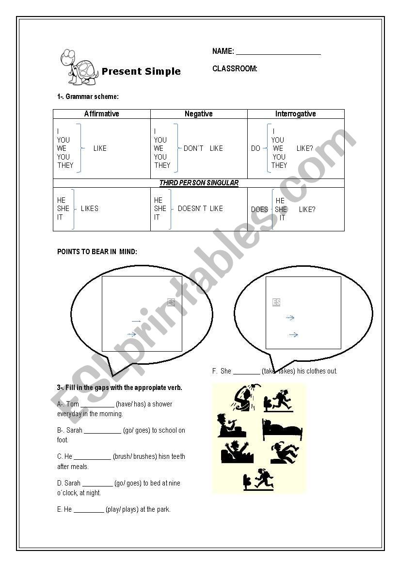 present simple worksheet