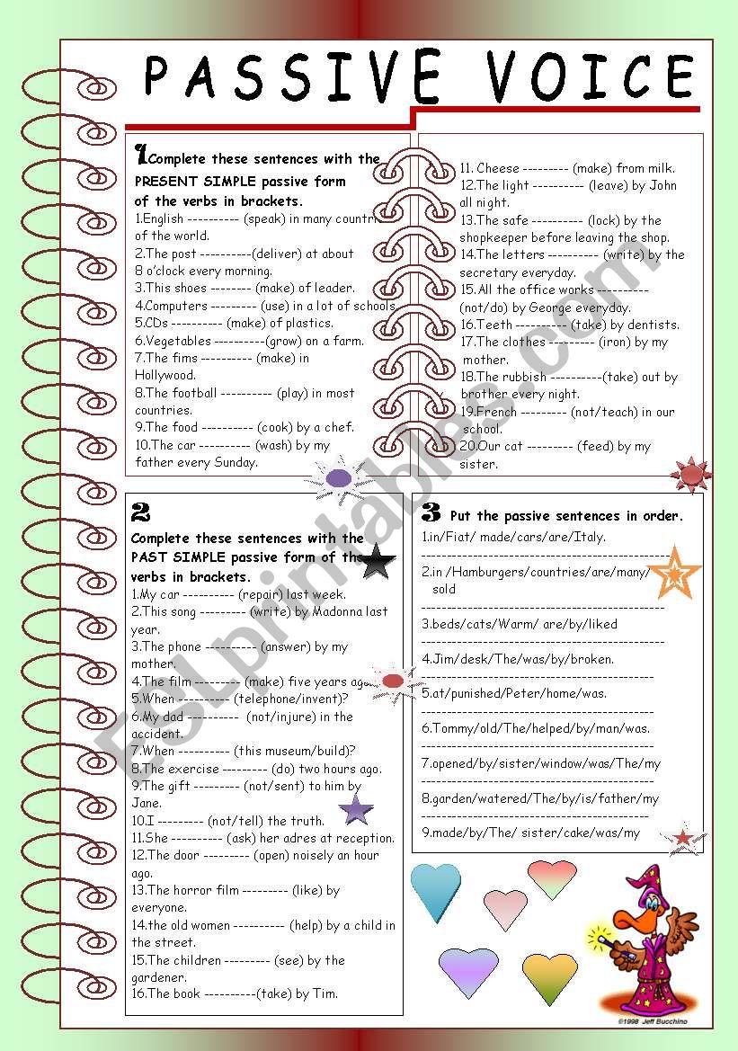 PASSIVE VOICE (PRESENT SIMPLE & PAST SIMPLE )