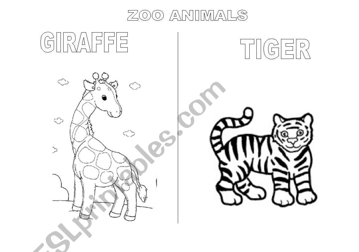 Zoo Animals (Painting) worksheet