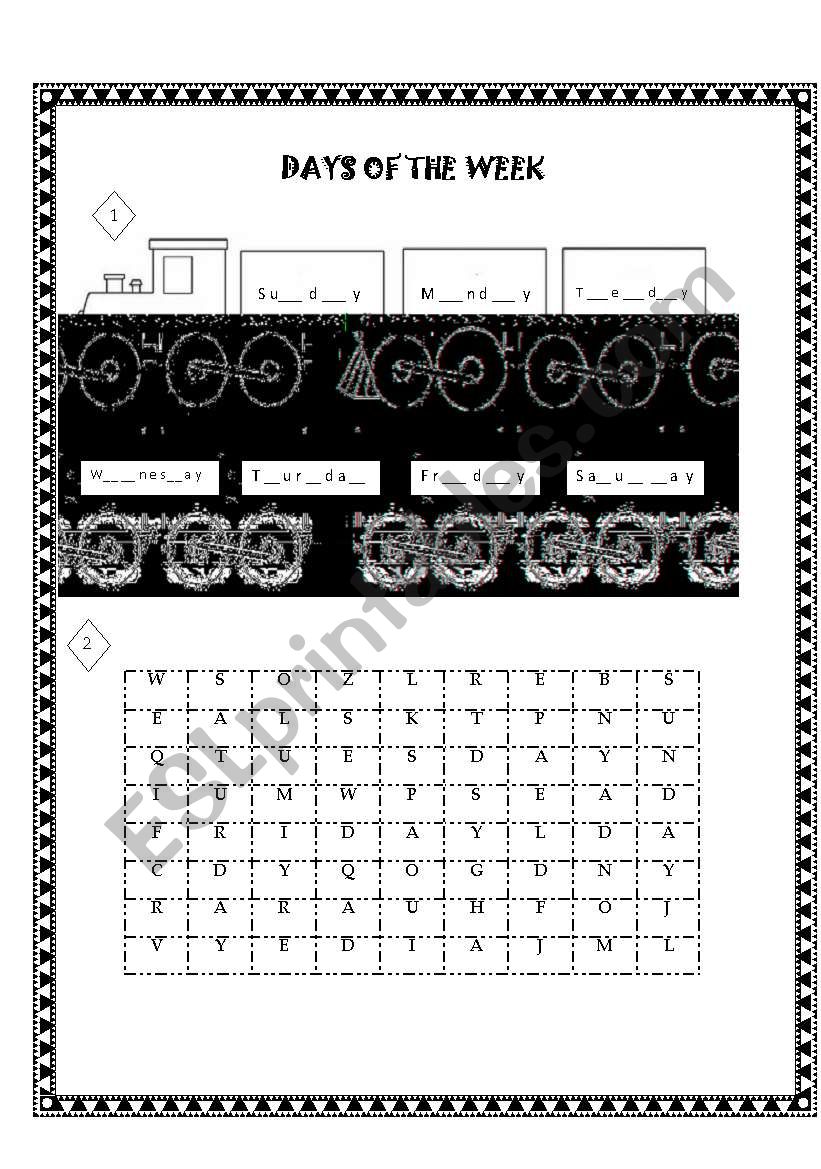 Days of the Week worksheet