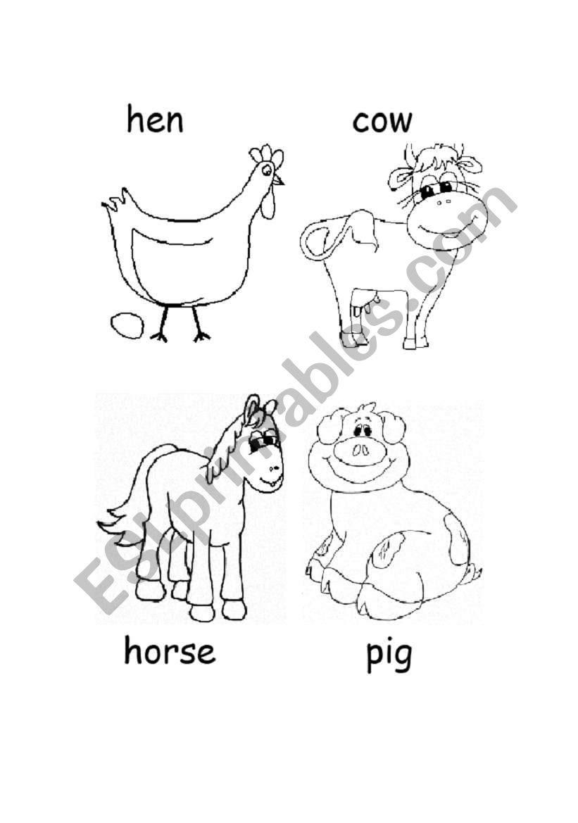 farm animals worksheet