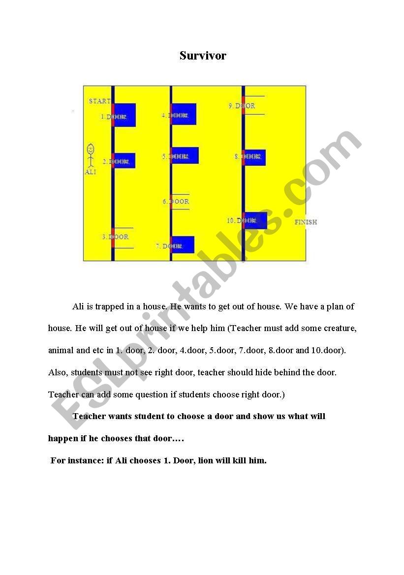 Ultimate survival worksheet