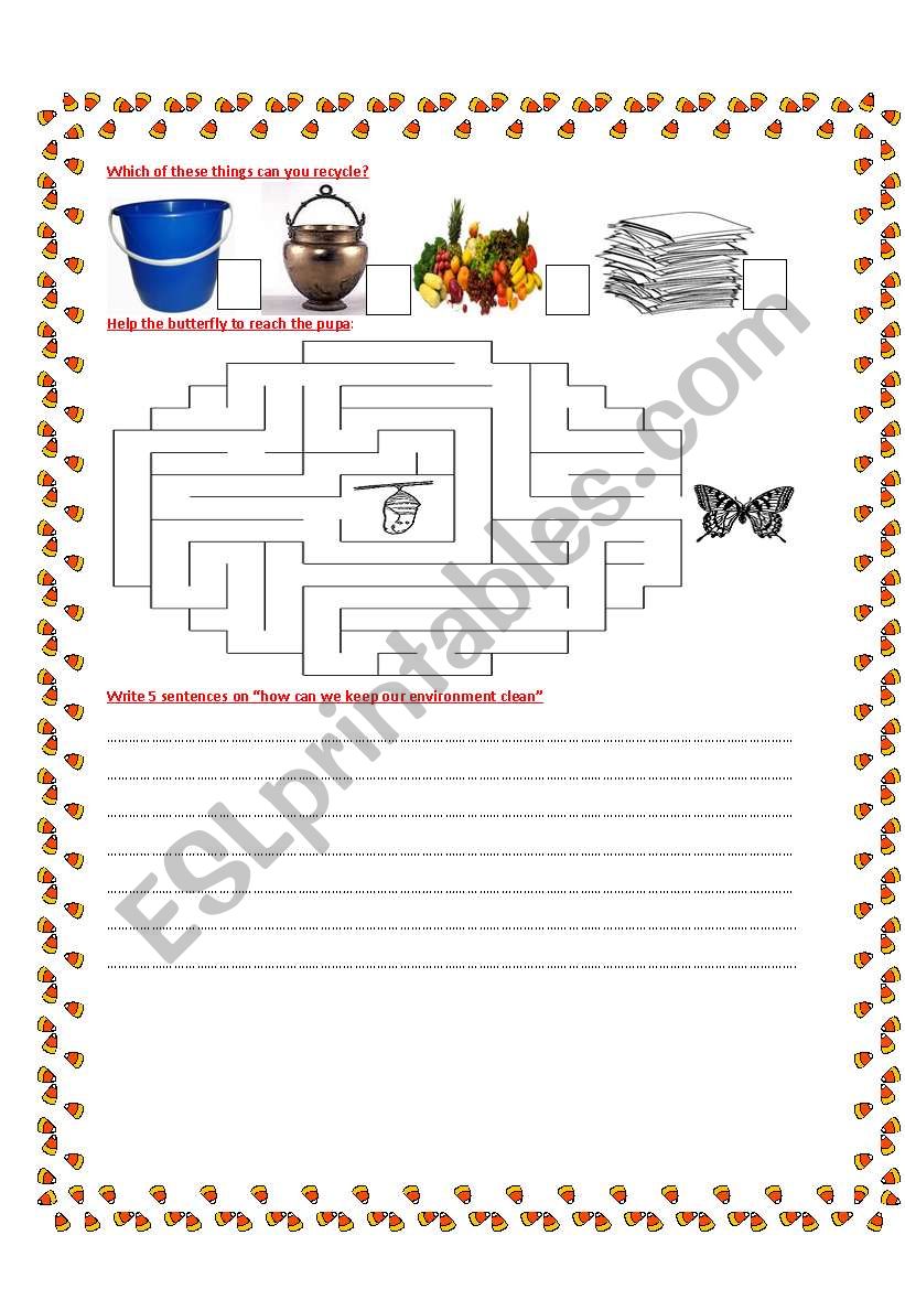 environment worksheet