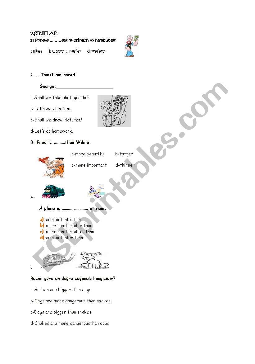 quiz show worksheet