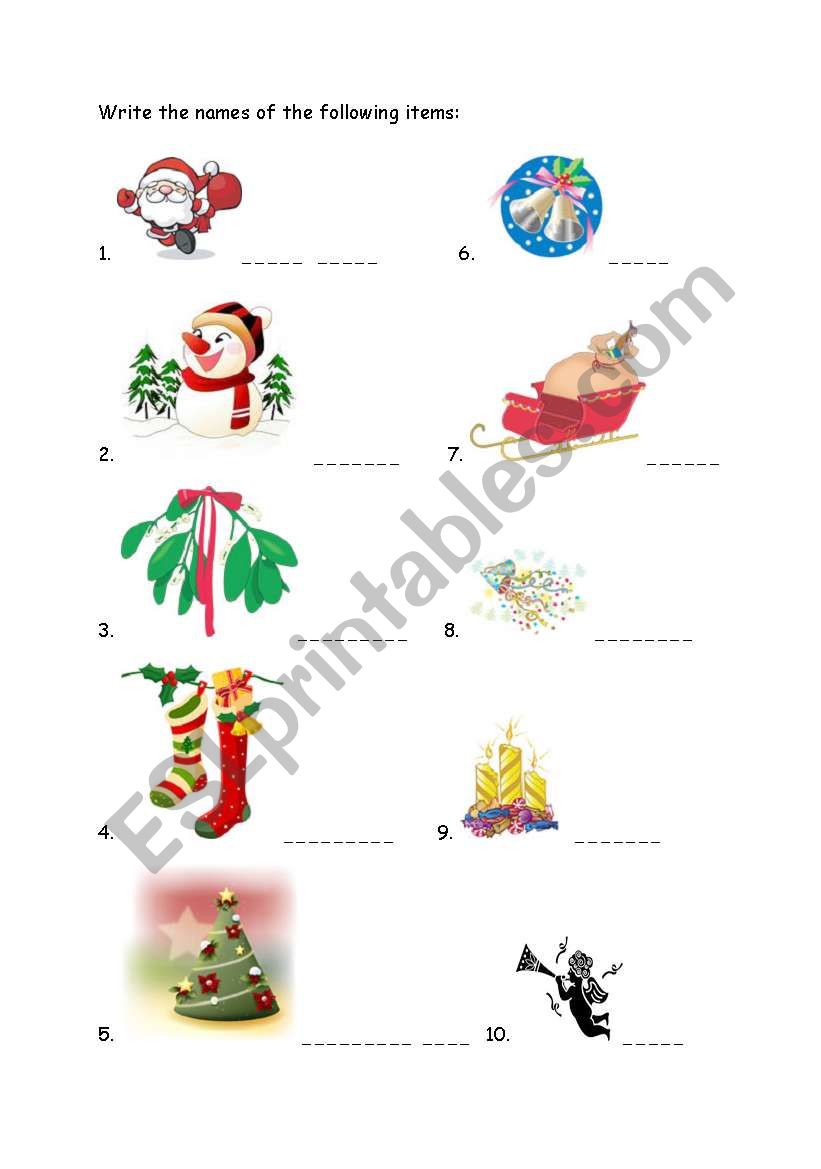 Christmas  worksheet