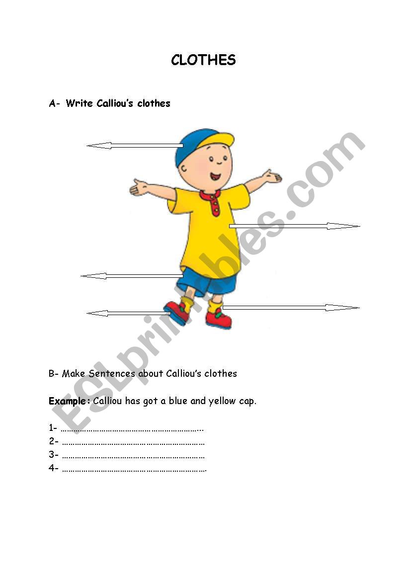 CLOTHES worksheet