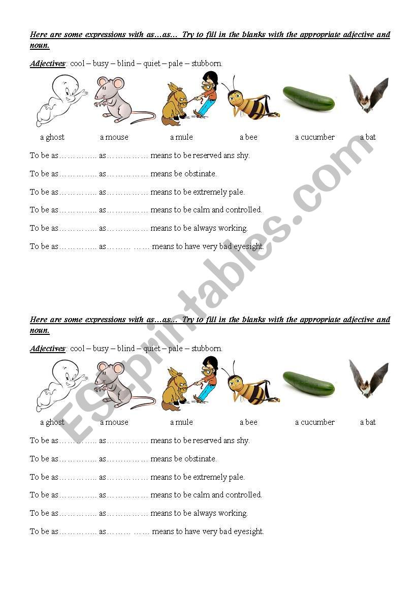 English expressions worksheet