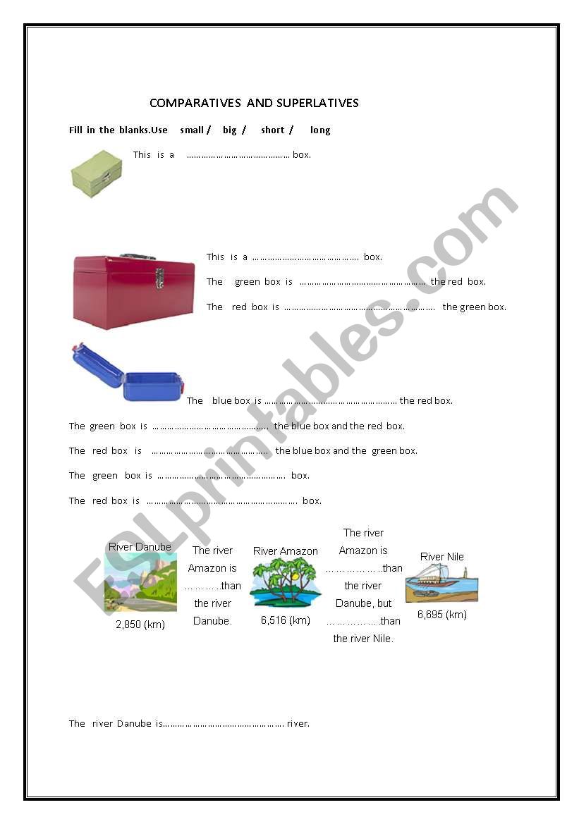 comparatives and superlatives worksheet