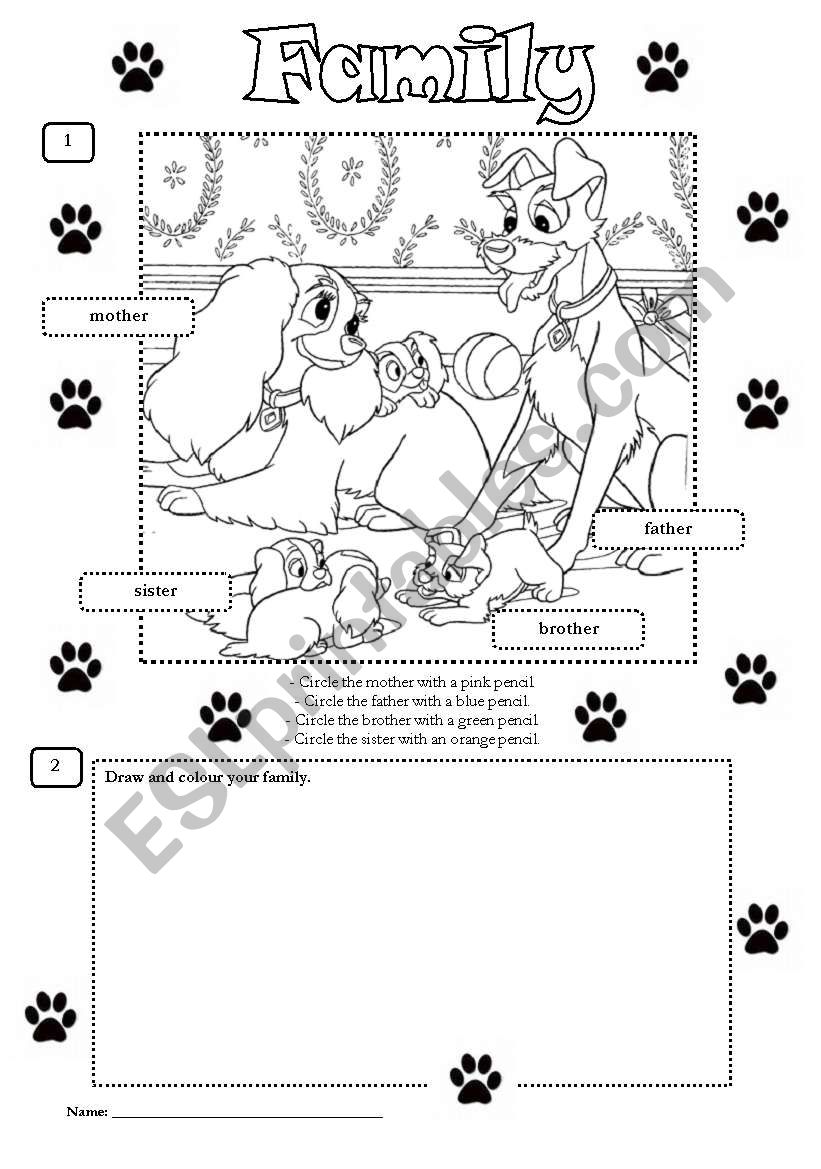 Family Lady and the Tramp worksheet