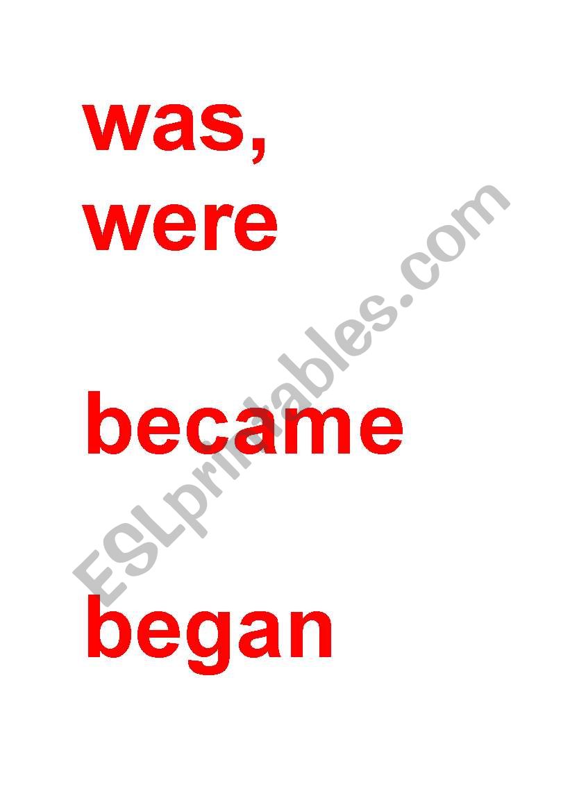 Verbs in Past worksheet