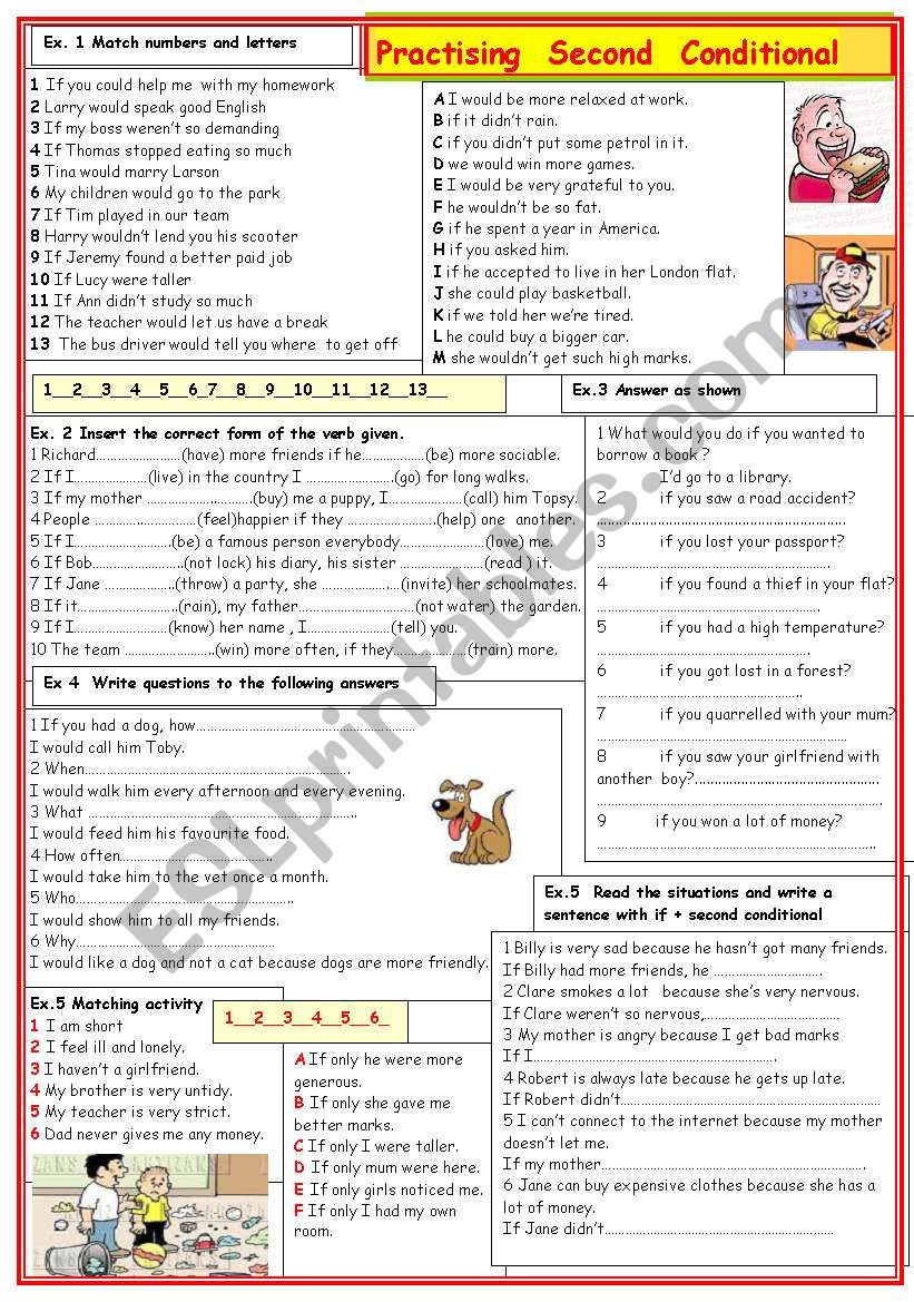 Practising second conditional worksheet