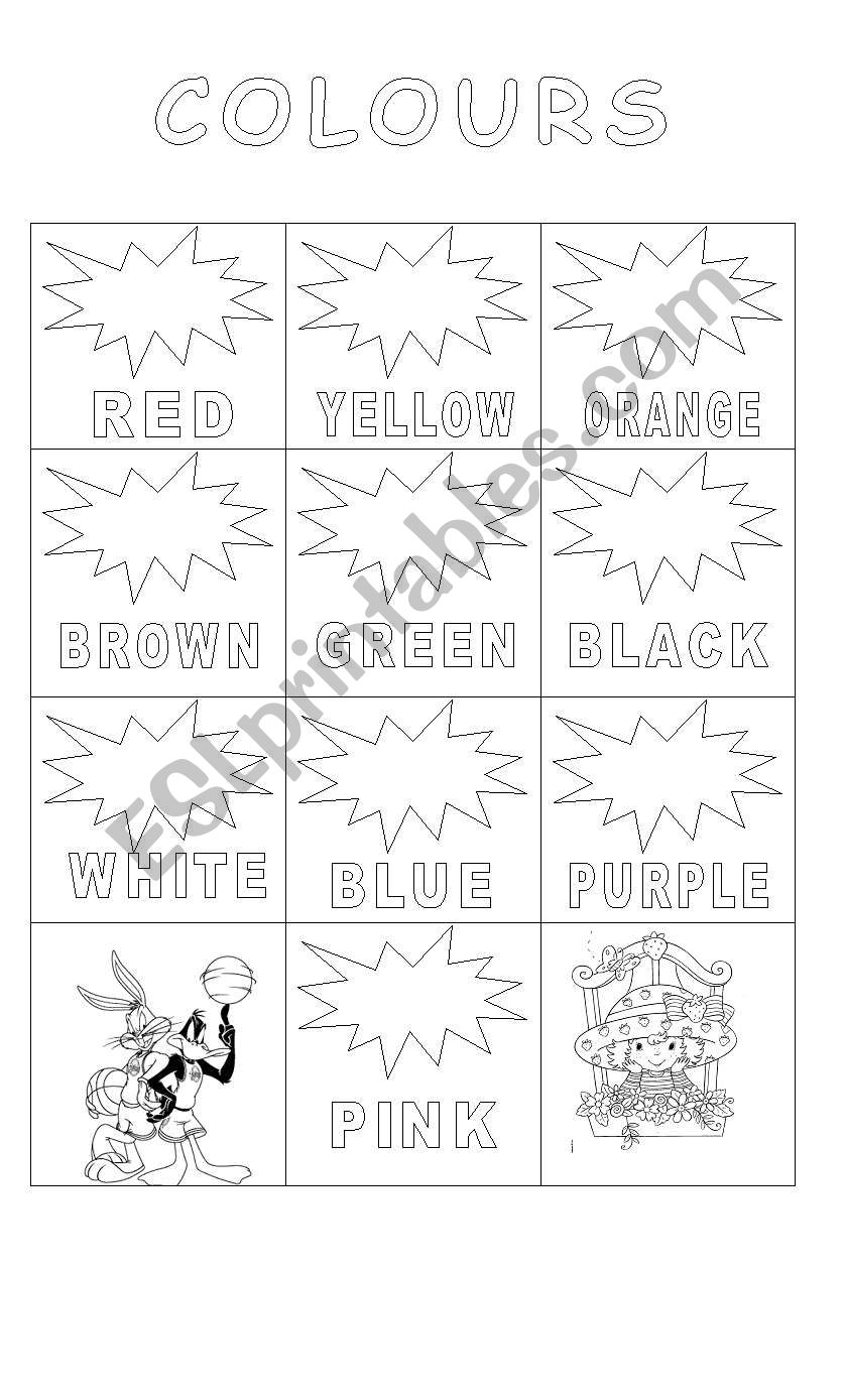 Colours Crafts worksheet