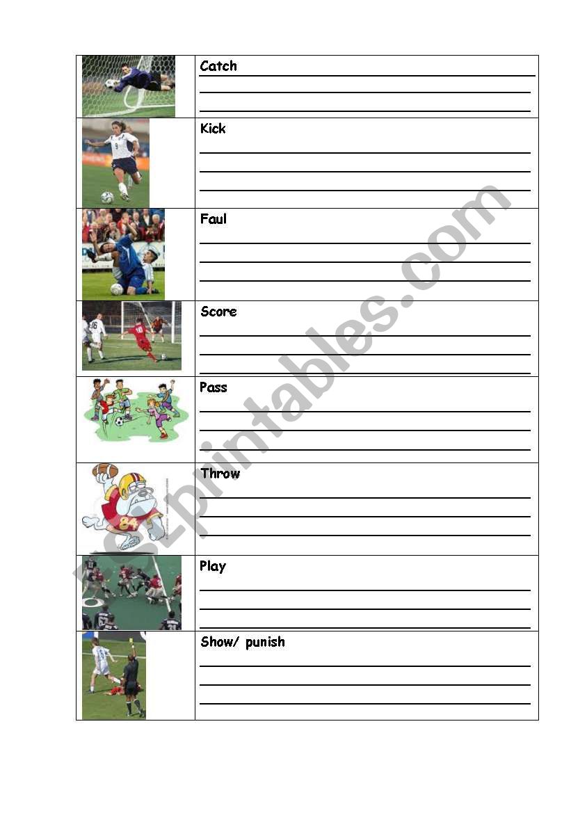 Football  worksheet