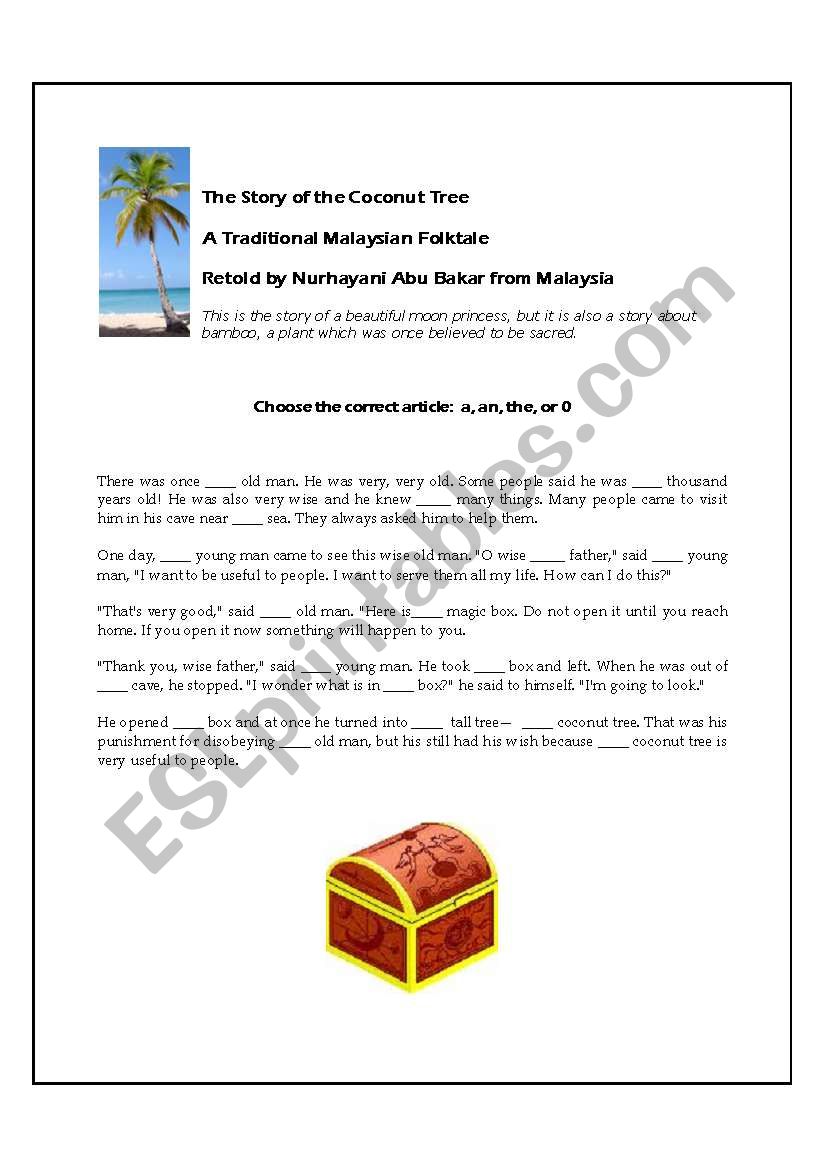 The Story of the Coconut Tree worksheet